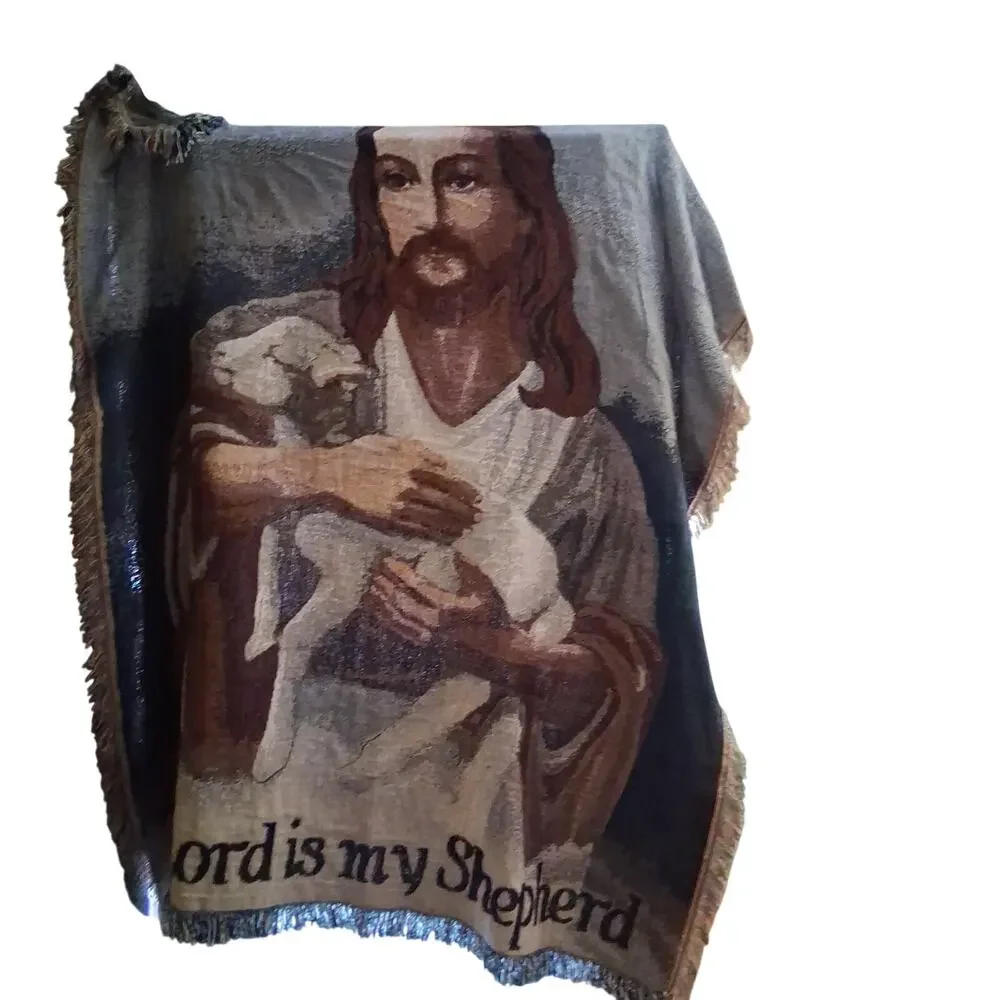 Psalm 23 The Lord is my Shephard throw blanket 55x45